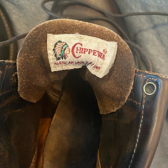 Chippewa “Apache” Leather Steel Toe Work Boots Vibram size 8 - Picture 6 of 6